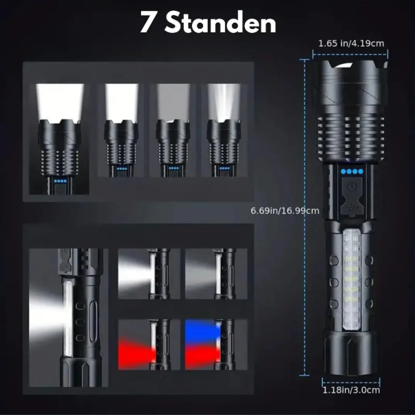 5000 Lumen Taschenlampe – Perfekt für Militär und Outdoor-Aktivitäten