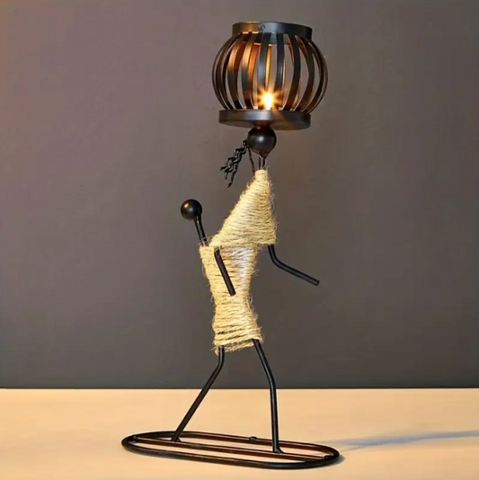 Rustikaler Kerzenhalter im Vintage-Design