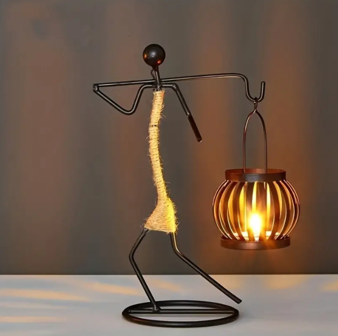 Rustikaler Kerzenhalter im Vintage-Design