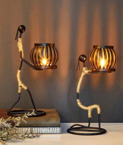 Rustikaler Kerzenhalter im Vintage-Design