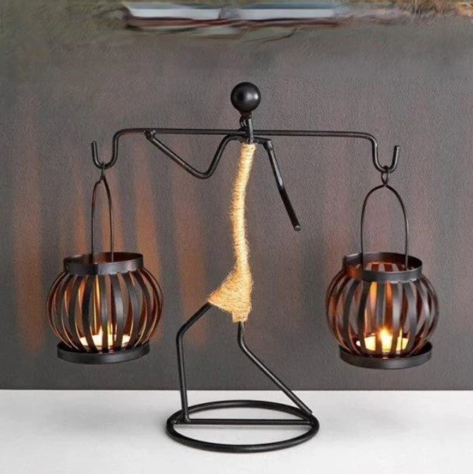 Rustikaler Kerzenhalter im Vintage-Design