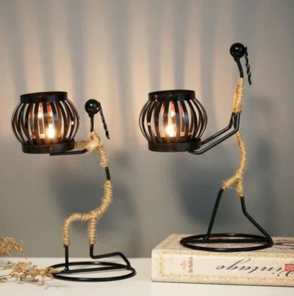 Rustikaler Kerzenhalter im Vintage-Design