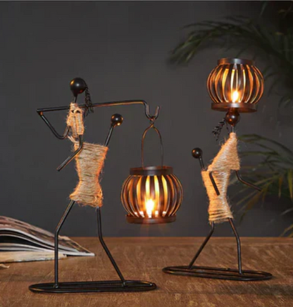 Rustikaler Kerzenhalter im Vintage-Design