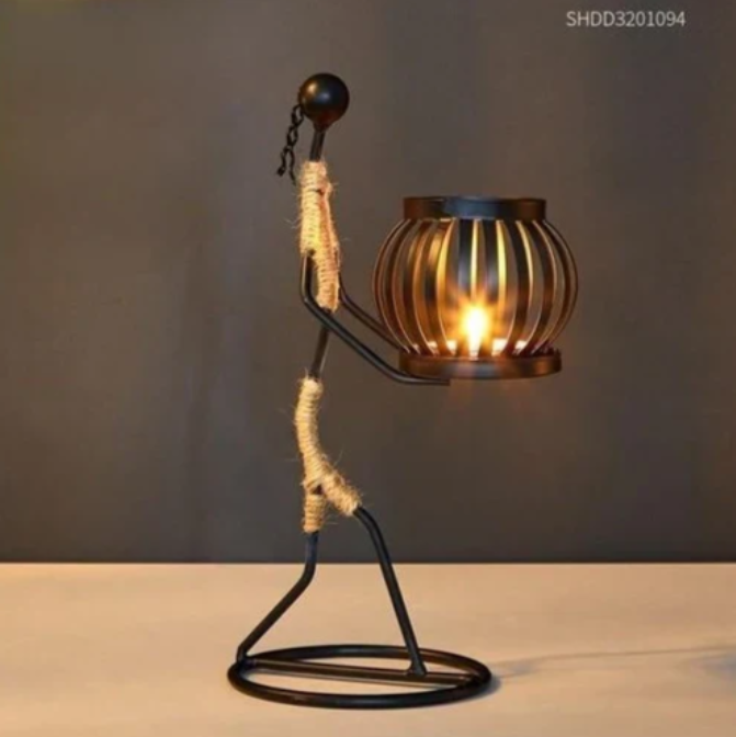Rustikaler Kerzenhalter im Vintage-Design