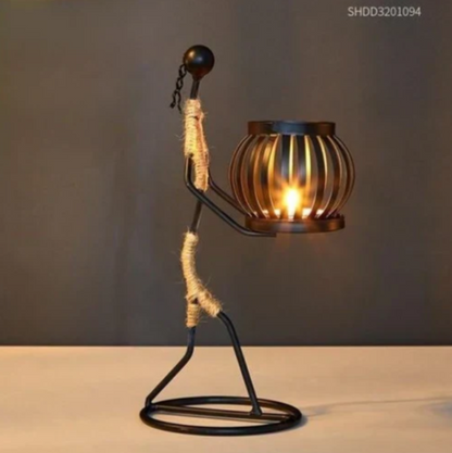 Rustikaler Kerzenhalter im Vintage-Design