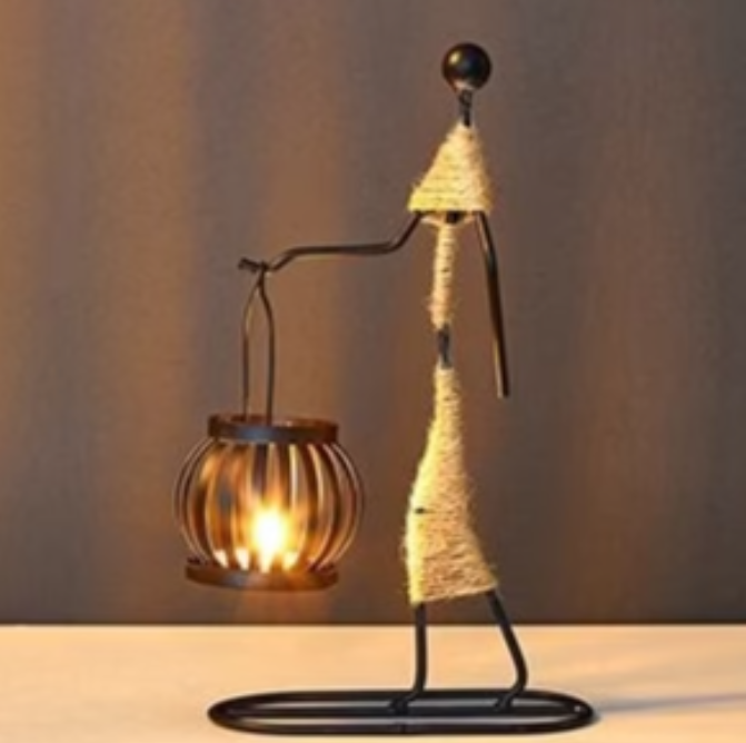 Rustikaler Kerzenhalter im Vintage-Design