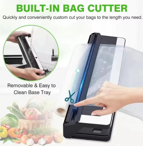 Multifunktionales 8-in-1 Vakuumiergerät mit Folienschneider und Frischhaltefunktion