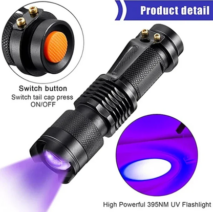UV-LED-Taschenlampe – Ultraviolette Leuchte zur Flecken- und Urin-Erkennung für Haustiere