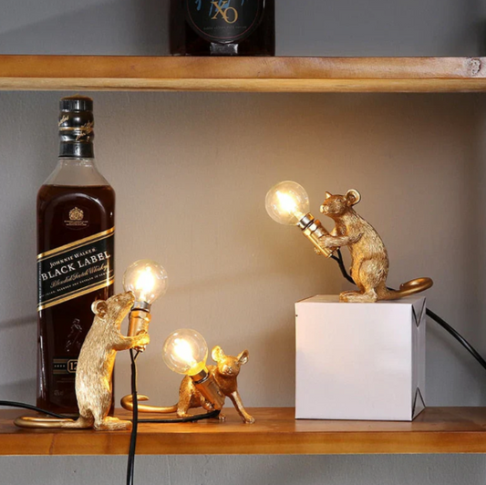 Einzigartige Maus-Tischleuchte mit Kunstvollem Design und LED-Beleuchtung
