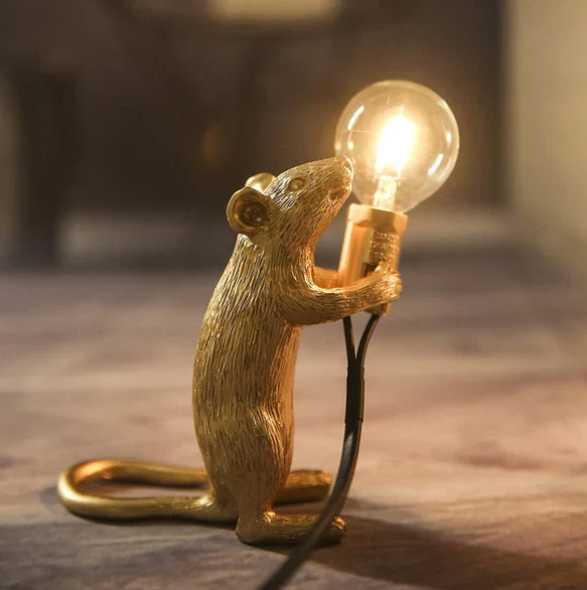 Einzigartige Maus-Tischleuchte mit Kunstvollem Design und LED-Beleuchtung