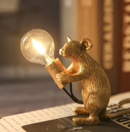 Einzigartige Maus-Tischleuchte mit Kunstvollem Design und LED-Beleuchtung