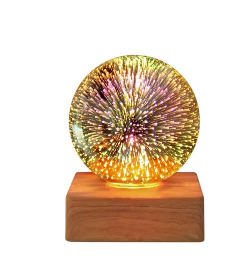 LED Kristallkugel Lampe mit 3D Feuerwerk-Effekt