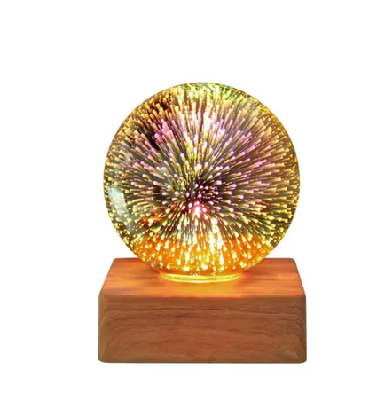 LED Kristallkugel Lampe mit 3D Feuerwerk-Effekt