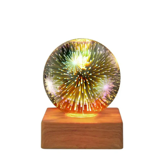 LED Kristallkugel Lampe mit 3D Feuerwerk-Effekt