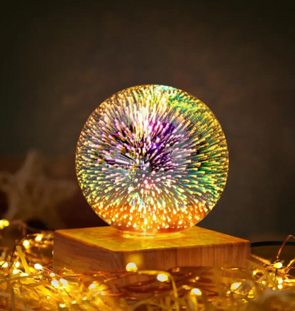 LED Kristallkugel Lampe mit 3D Feuerwerk-Effekt