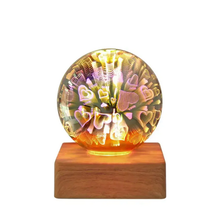 LED Kristallkugel Lampe mit 3D Feuerwerk-Effekt