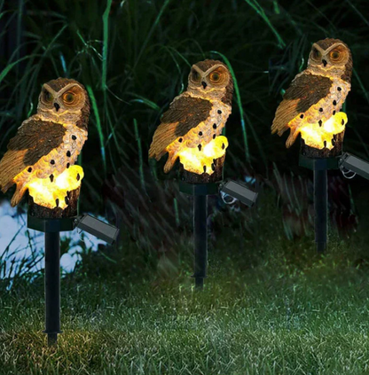 Solar-Eulen-Gartenleuchte mit LED-Beleuchtung für den Außenbereich