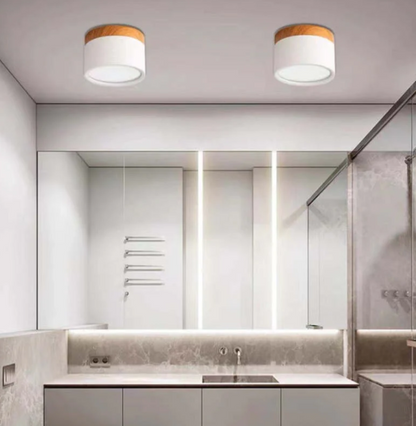 Zeitlose LED-Deckenleuchte im Morandi-Design