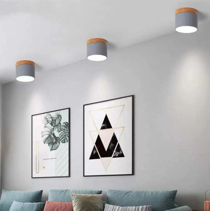 Zeitlose LED-Deckenleuchte im Morandi-Design