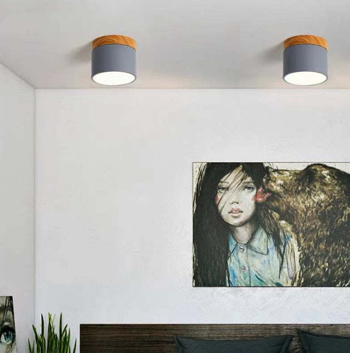 Zeitlose LED-Deckenleuchte im Morandi-Design