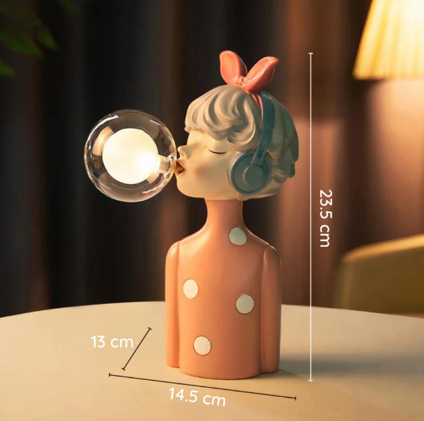 Kreative Lampe mit Kaugummi Blasen Design