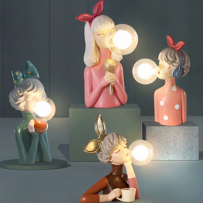 Kreative Lampe mit Kaugummi Blasen Design