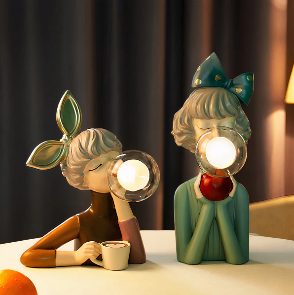 Kreative Lampe mit Kaugummi Blasen Design