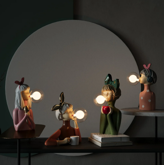 Kreative Lampe mit Kaugummi Blasen Design