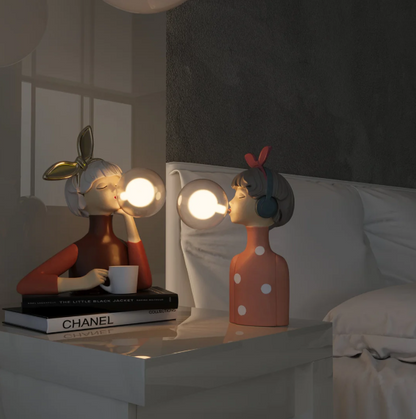 Kreative Lampe mit Kaugummi Blasen Design