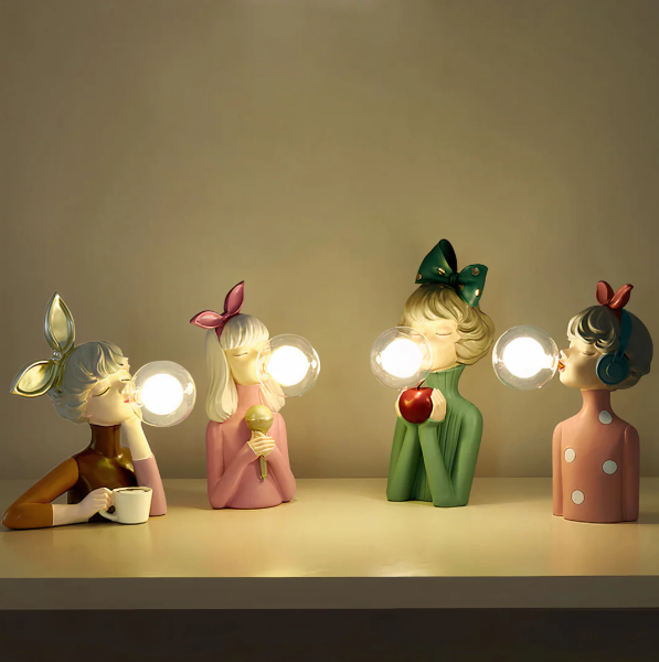 Kreative Lampe mit Kaugummi Blasen Design
