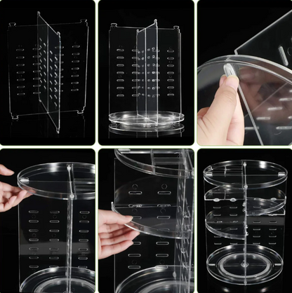360° Rotierender Make Up Organizer – Praktischer Aufbewahrungsständer für Kosmetik