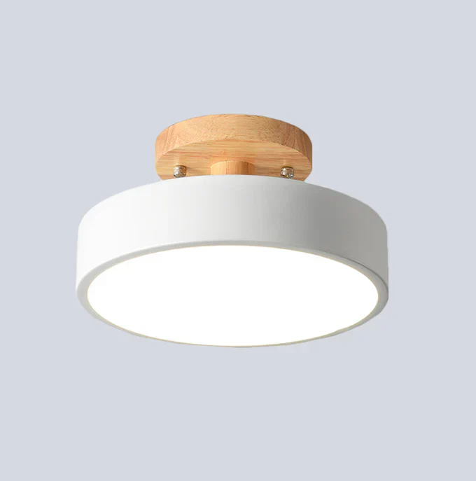 Nordische LED-Deckenleuchte mit Modernem Design und Goldener Akzentbeleuchtung