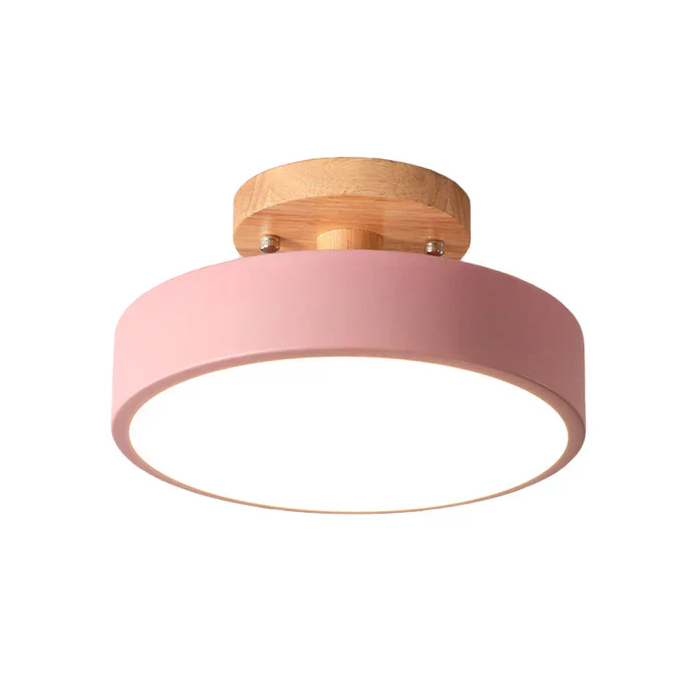 Nordische LED-Deckenleuchte mit Modernem Design und Goldener Akzentbeleuchtung