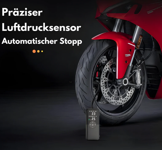 Transportable Mini Luftpumpe mit Reifendruckkontrolle – Kompakt & Mobil für Unterwegs
