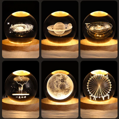 Kristall-Lampe mit 3D-Effekt