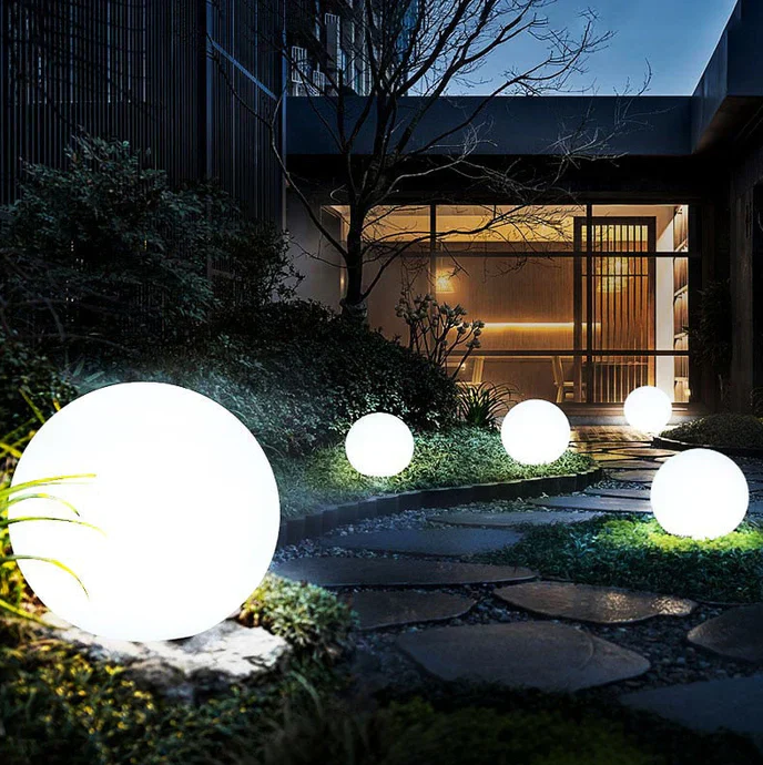Outdoor-Gartenbeleuchtung – Runde LED-Lampe