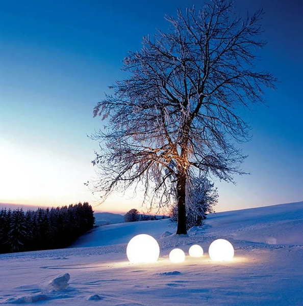 Outdoor-Gartenbeleuchtung – Runde LED-Lampe