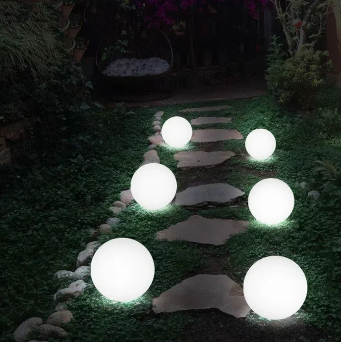 Outdoor-Gartenbeleuchtung – Runde LED-Lampe