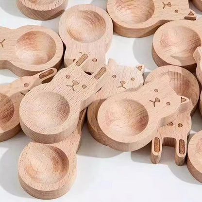 Natürlicher Duft Diffusor aus Holz – 2er Set mit Katzen-Design für Aromatherapie