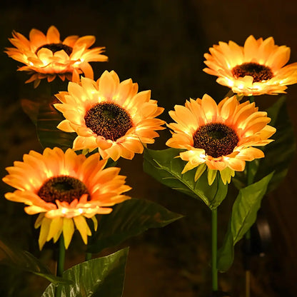 Wasserdichte Solar-Sonnenblumenlampe für Garten & Terrasse – Dekorative Außenbeleuchtung mit Solarbetrieb
