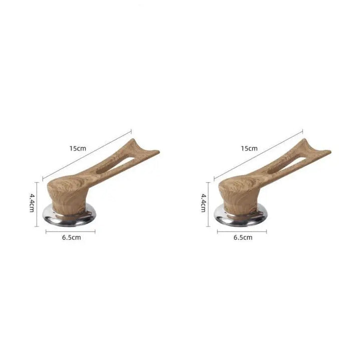 Ersatzgriff für Topfdeckel – Holzoptik mit Edelstahlbasis