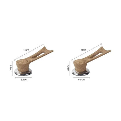 Ersatzgriff für Topfdeckel – Holzoptik mit Edelstahlbasis