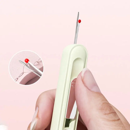 Praktische 2in1 Nadel-Einfädelhilfe für Handarbeiten