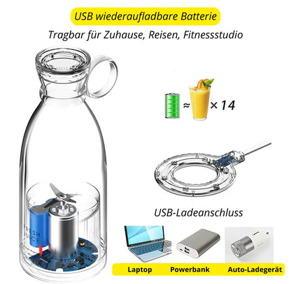 Tragbarer Mixer mit Wiederaufladbarem Akku – Ideal für Smoothies und Shakes Unterwegs