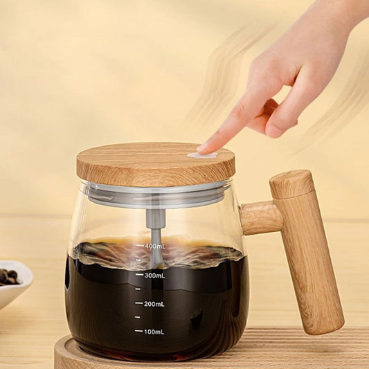 Innovative 2in1 Mixer Tasse mit Holzgriff