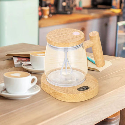 Innovative 2in1 Mixer Tasse mit Holzgriff