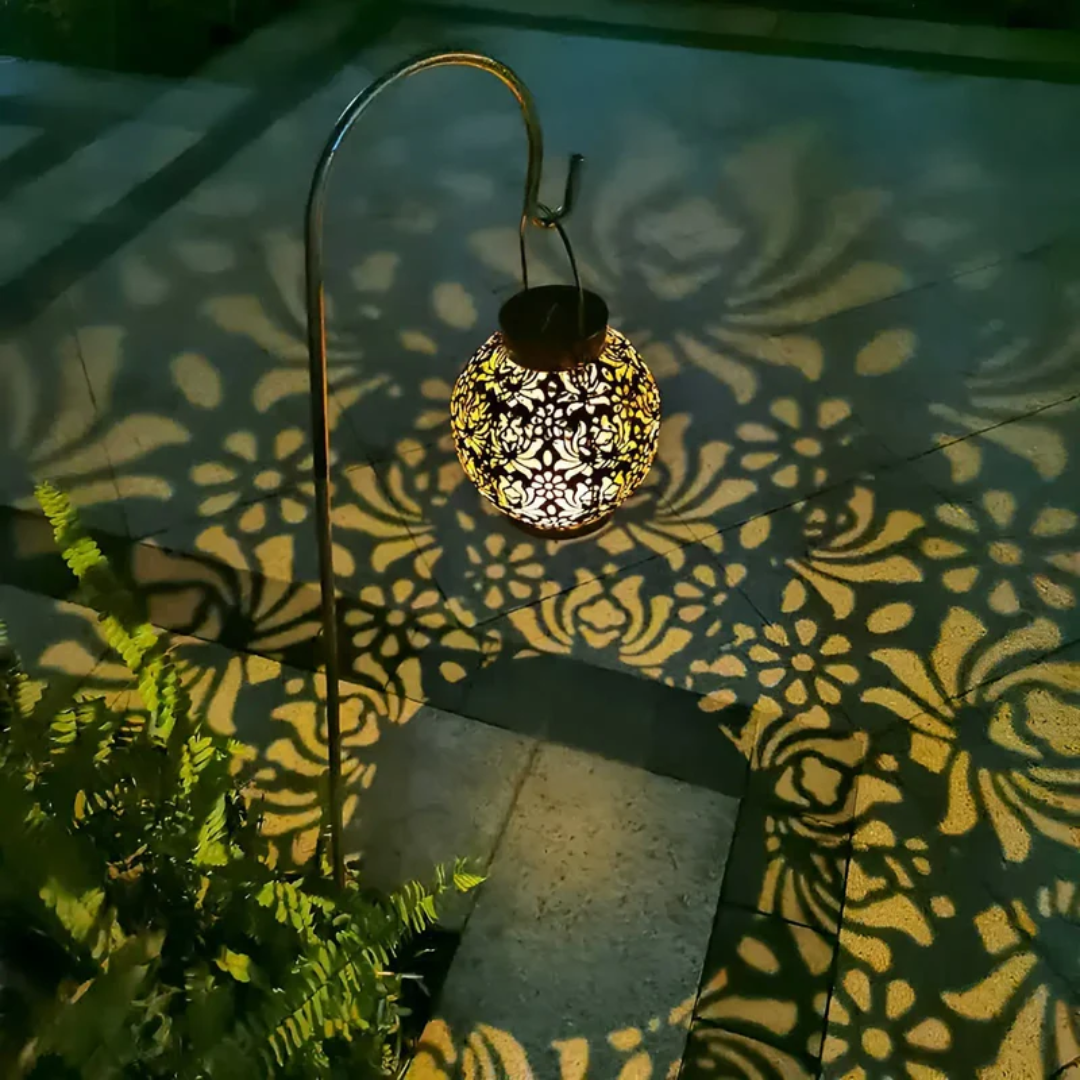 Solarbetriebene LED-Gartenlaterne – Wetterfest und dekorativ