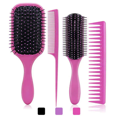 Professionelles 4-teiliges Haarbürsten-Set für Alle Haartypen