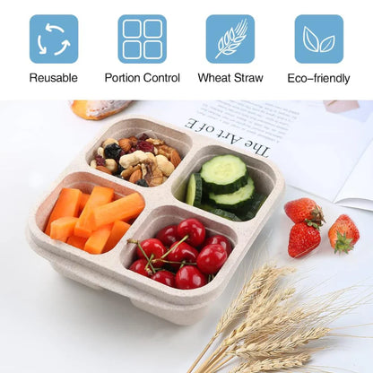 4er-Pack Bento-Meal-Prep-Boxen – Nachhaltige und praktische Aufbewahrungsboxen für Mahlzeiten und Snacks