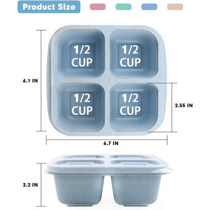 4er-Pack Bento-Meal-Prep-Boxen – Nachhaltige und praktische Aufbewahrungsboxen für Mahlzeiten und Snacks
